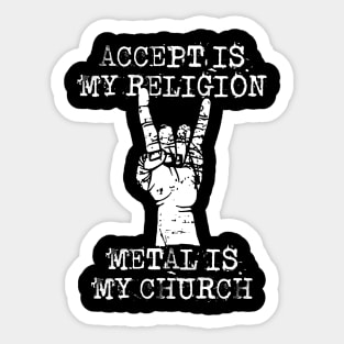 accept my religion Sticker